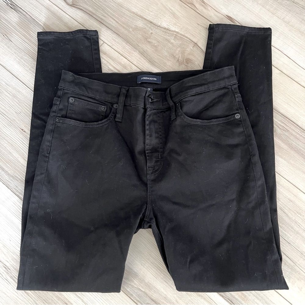 J.crew Black Toothpick Denim skinny zip fly pants Size 29